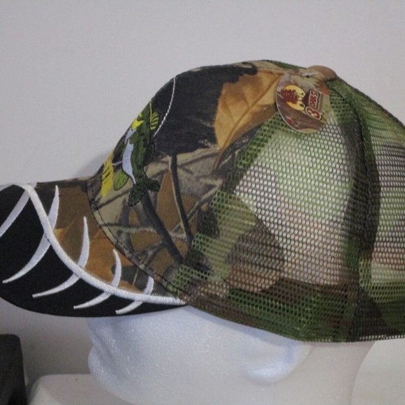New 3 Oaks Adjustable Camo / Camo Net Back Fishing Baseball Cap,Snap Adjust#763 - Picture 3 of 10